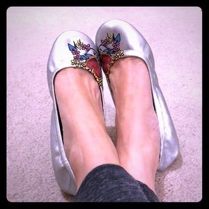 Silver Airwalk Flats